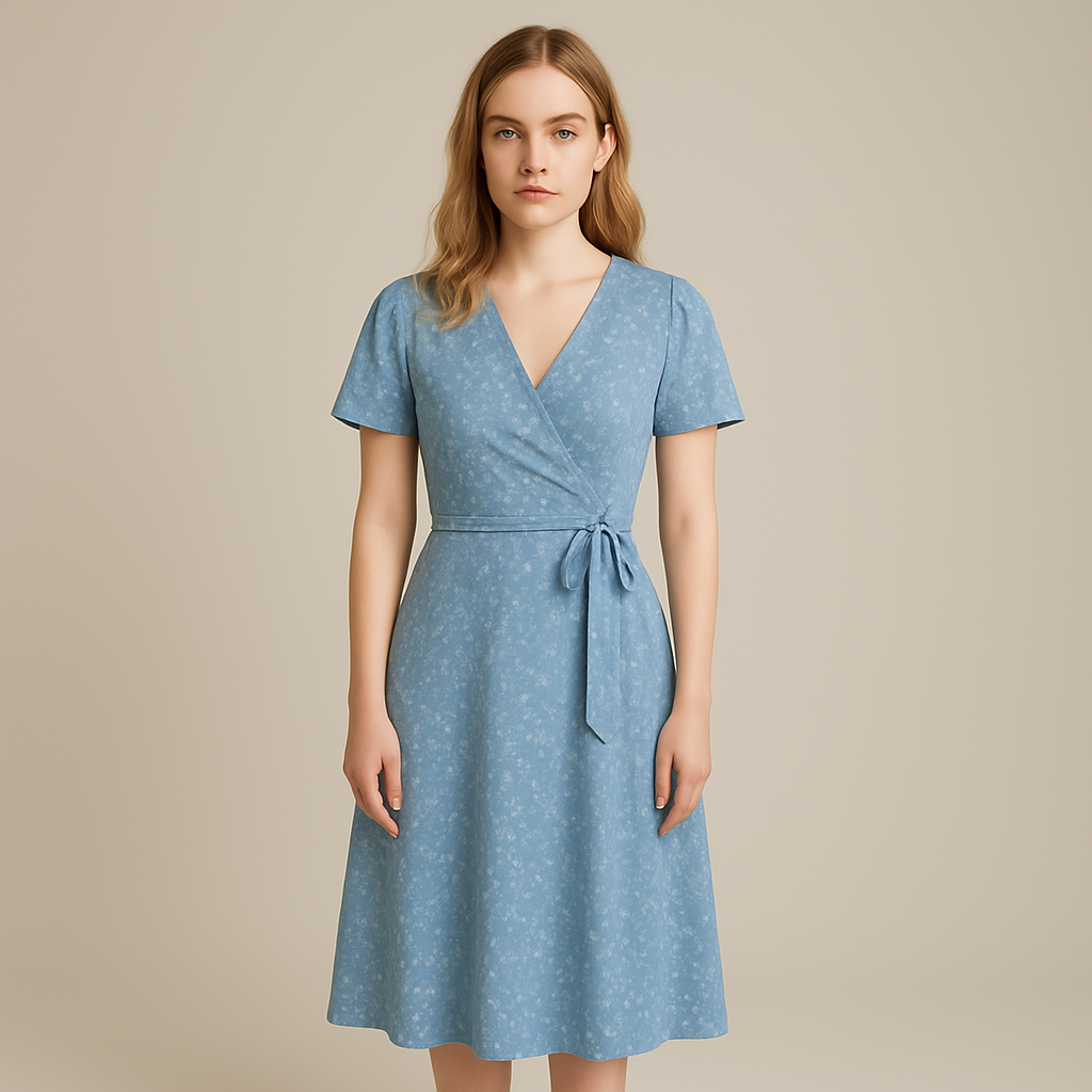Clavoria | Women – Wrap-Style Dress – Soft Fabric – Effortless Fit